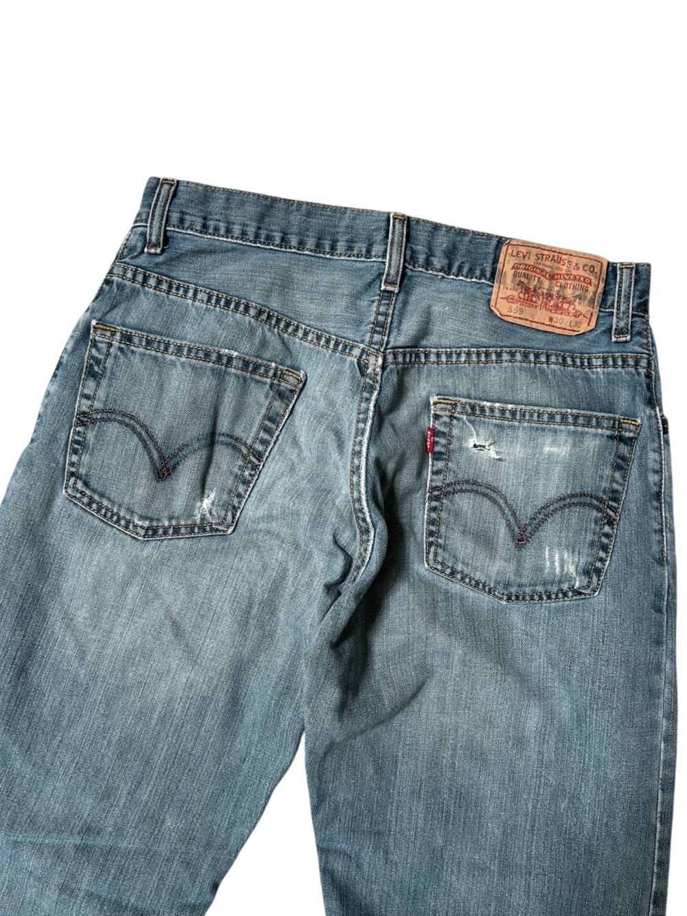 Y2K Levi's 559 Men's Baggy Light Wash Relaxed Jeans 30x32